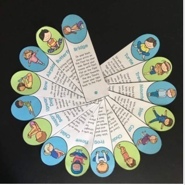 Mindfulness Yoga Pose Cards and Journal for 2nd-6th grade