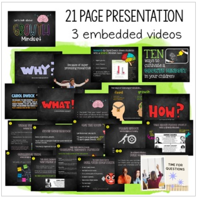 Parent Night Kit - Topic: Build a Growth Mindset in Kids