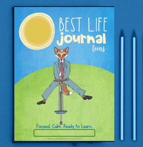Printed SEL Daily Check-in Journal with weekly Growth Mindset & Mindful Prompts (for TEENS)
