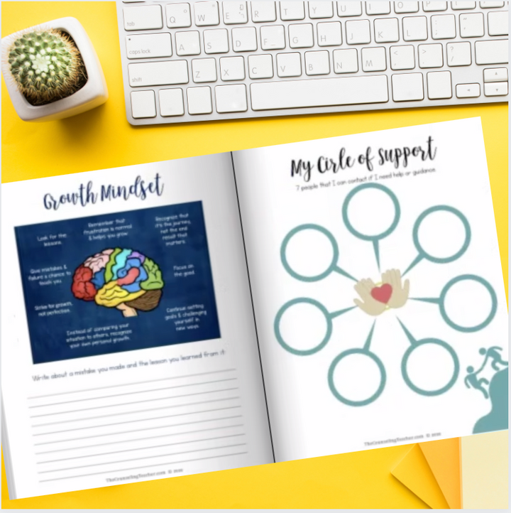 Printed Self Care Journal for Teachers