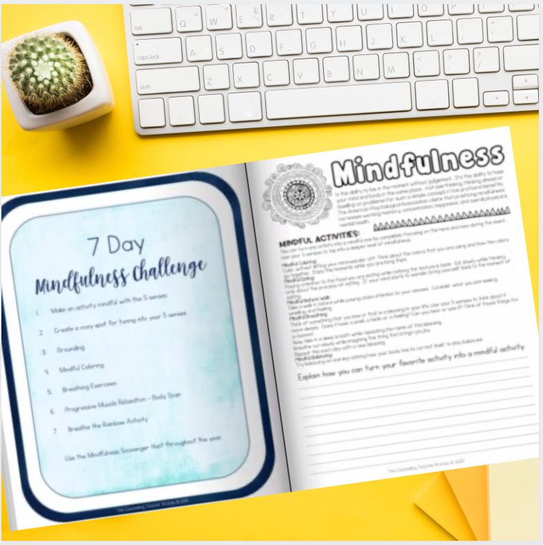 Printed Self Care Journal for Teachers