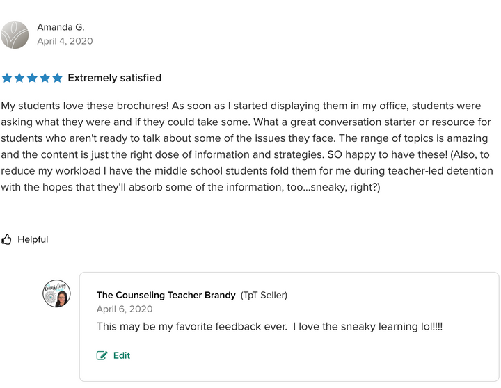 Social Emotional Learning Brochures for Teens (Upper middle and High School)