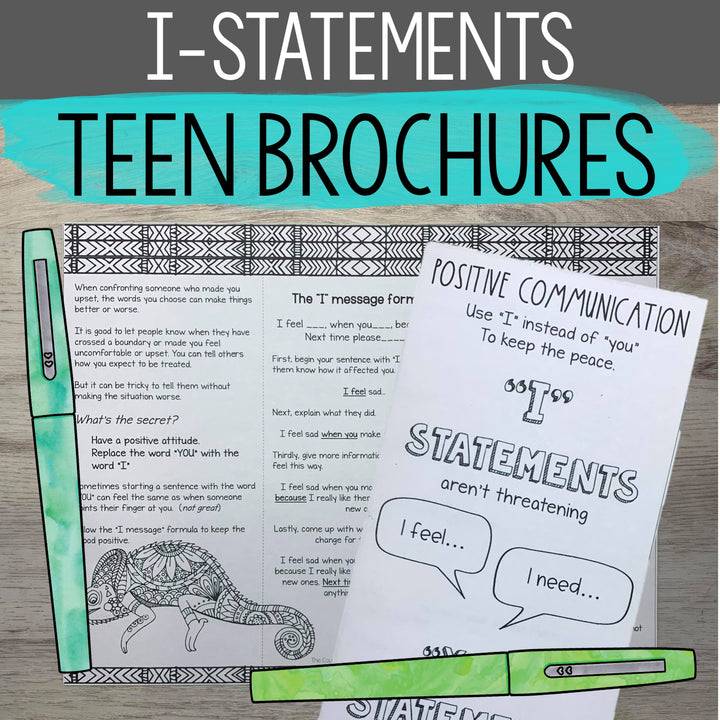 Social Emotional Learning Brochures for Teens (Upper middle and High School)