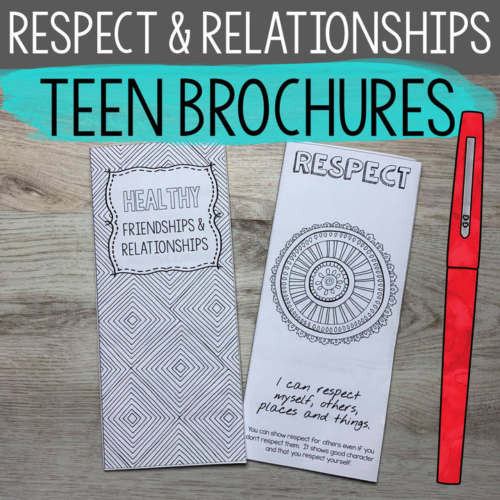 Social Emotional Learning Brochures for Teens (Upper middle and High School)