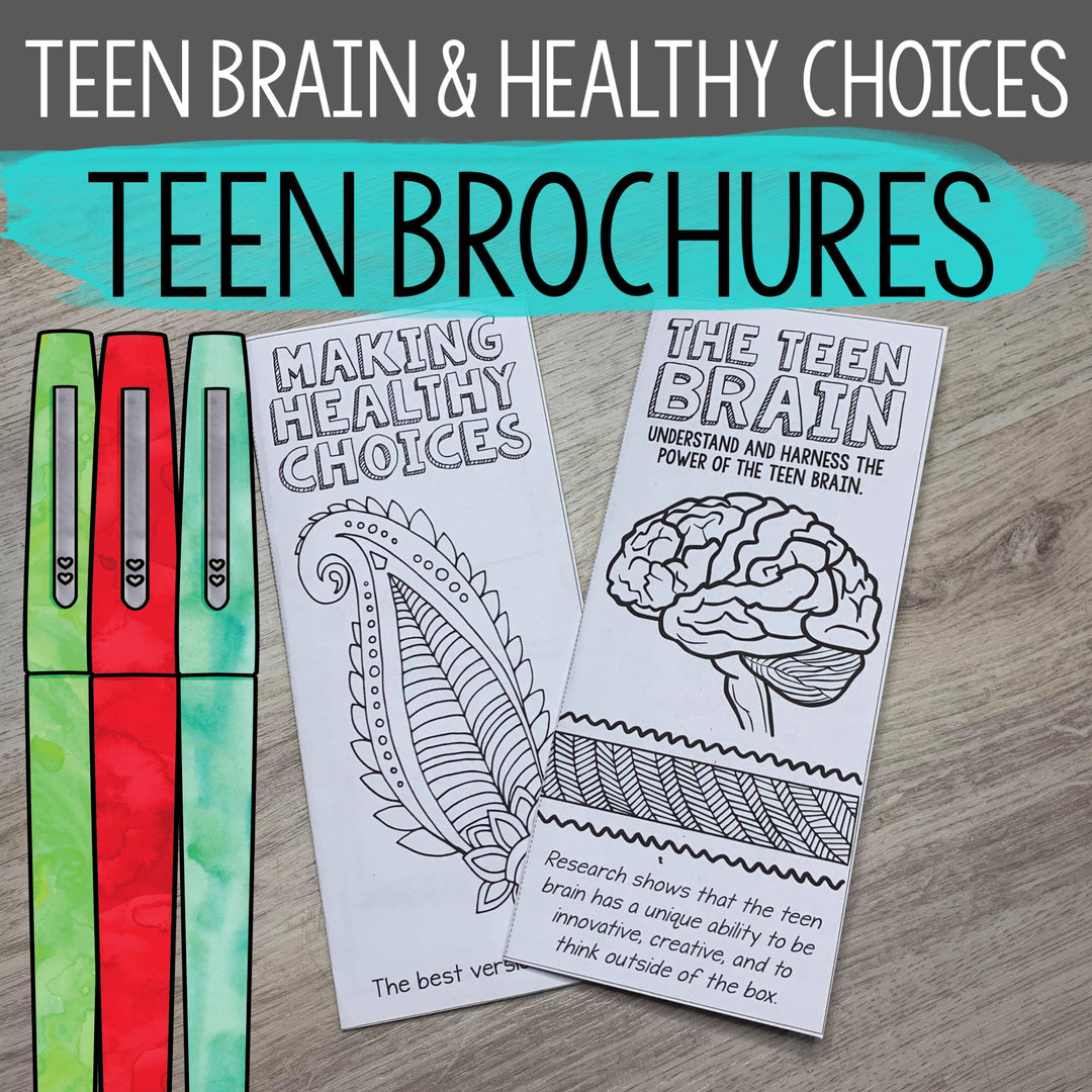 Social Emotional Learning Brochures for Teens (Upper middle and High School)