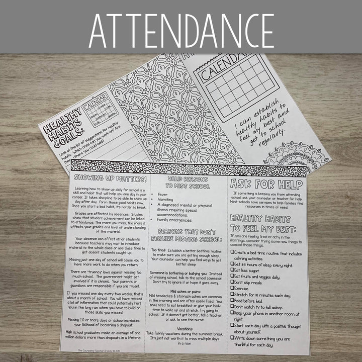 Social Emotional Learning Brochures for Teens (Upper middle and High School)
