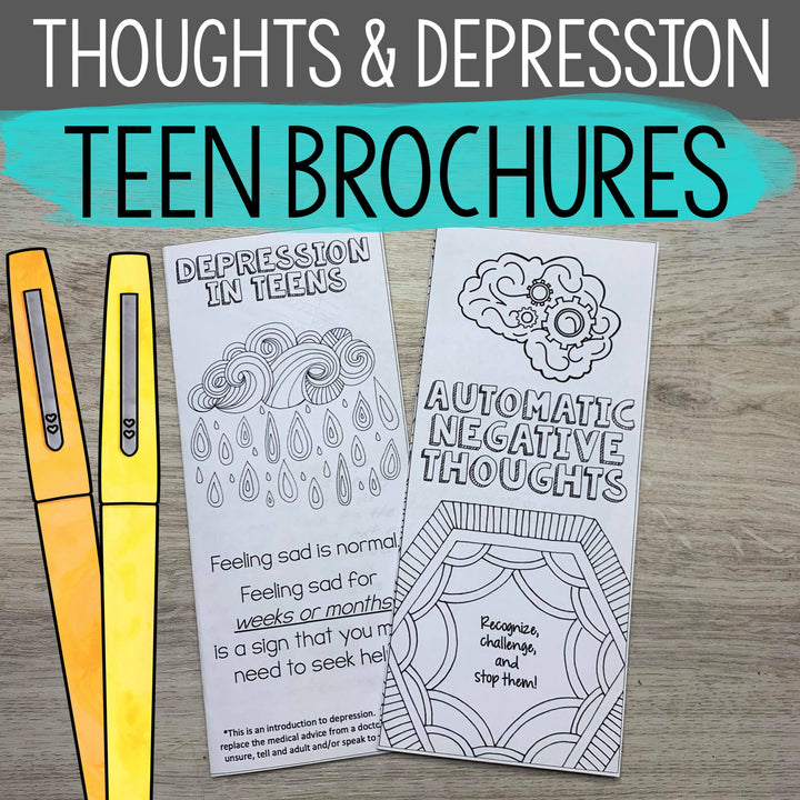 Social Emotional Learning Brochures for Teens (Upper middle and High School)