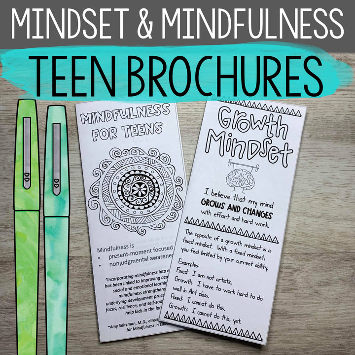 Social Emotional Learning Brochures for Teens (Upper middle and High School)