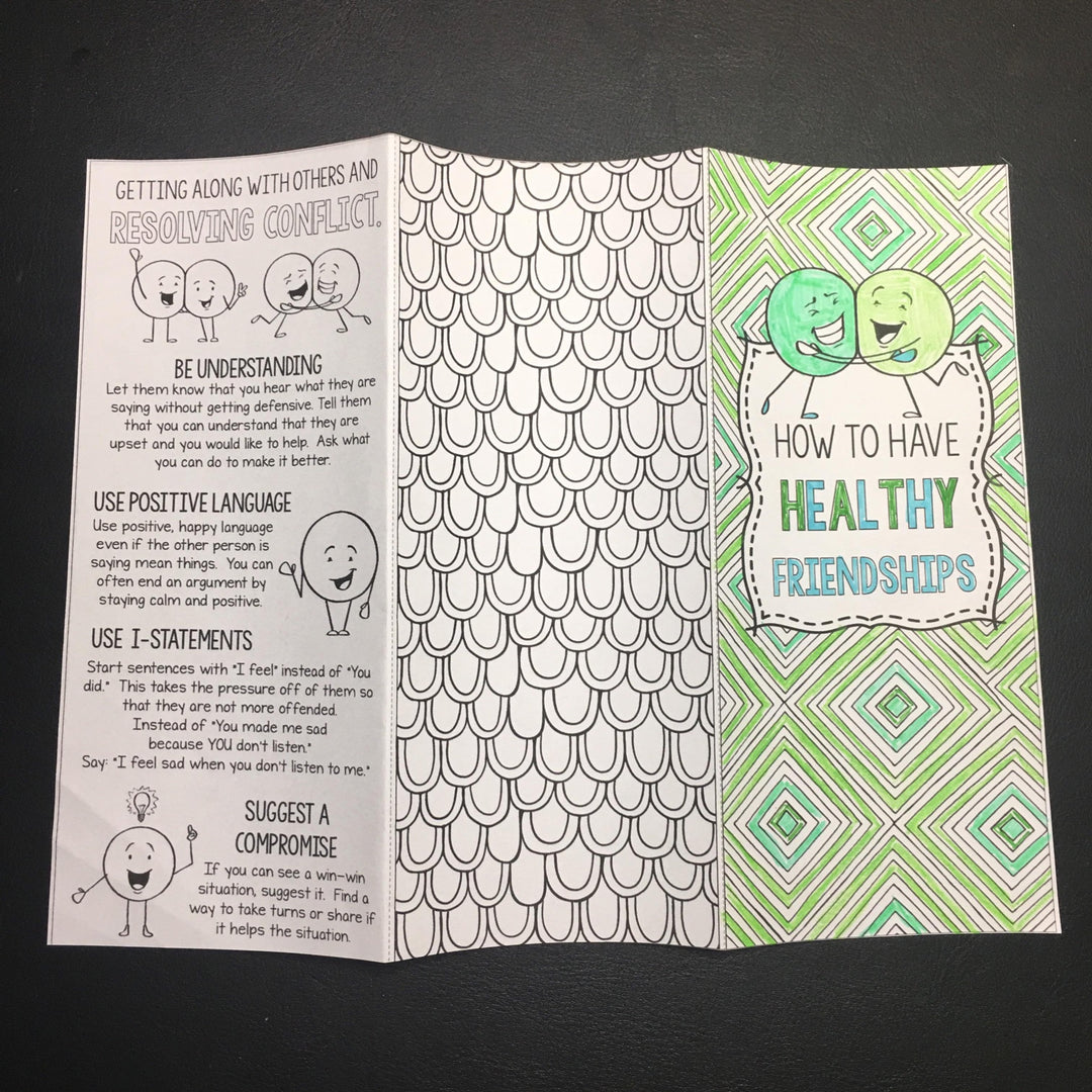 Social Emotional Learning Brochures Upper Elementary &amp; Lower Middle Digital Files