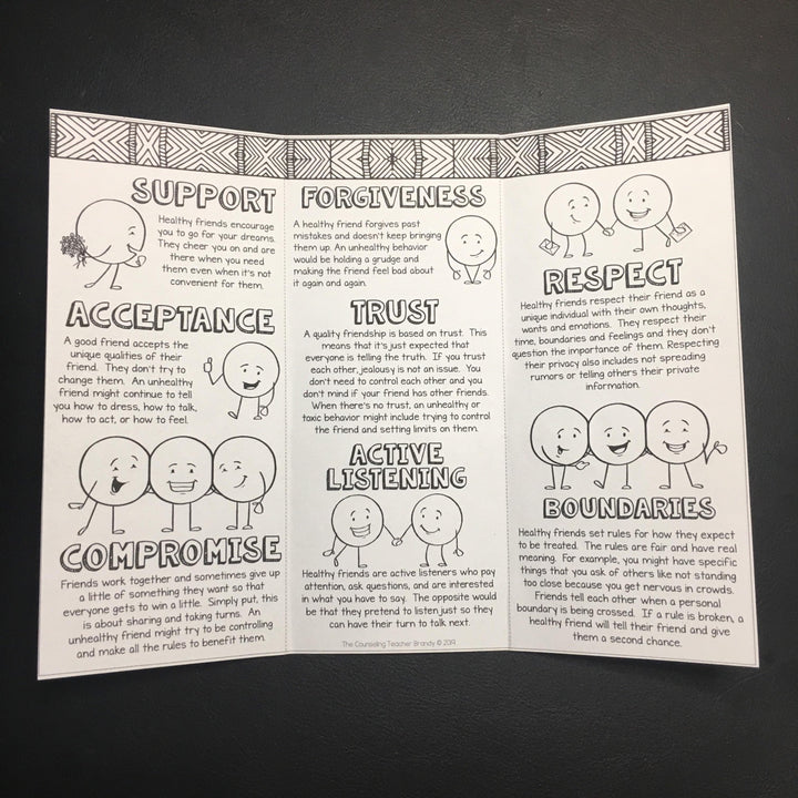 Social Emotional Learning Brochures Upper Elementary &amp; Lower Middle Digital Files