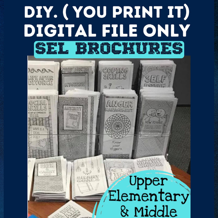 Social Emotional Learning Brochures Upper Elementary &amp; Lower Middle Digital Files