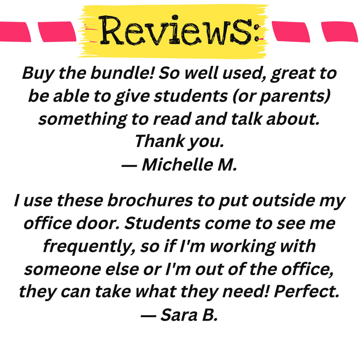 SEL brochure bundle including lower &amp; upper elementary and middle school versions